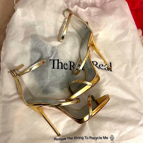 Giuseppe Zanotti Women's Gold and Brown Courts - Picture 1 of 3